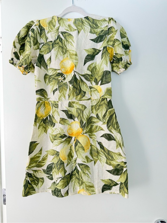 H&M Dresses & Skirts - H&M Lemon & Leaf Puff Sleeve Mini Dress in Yellow and Green